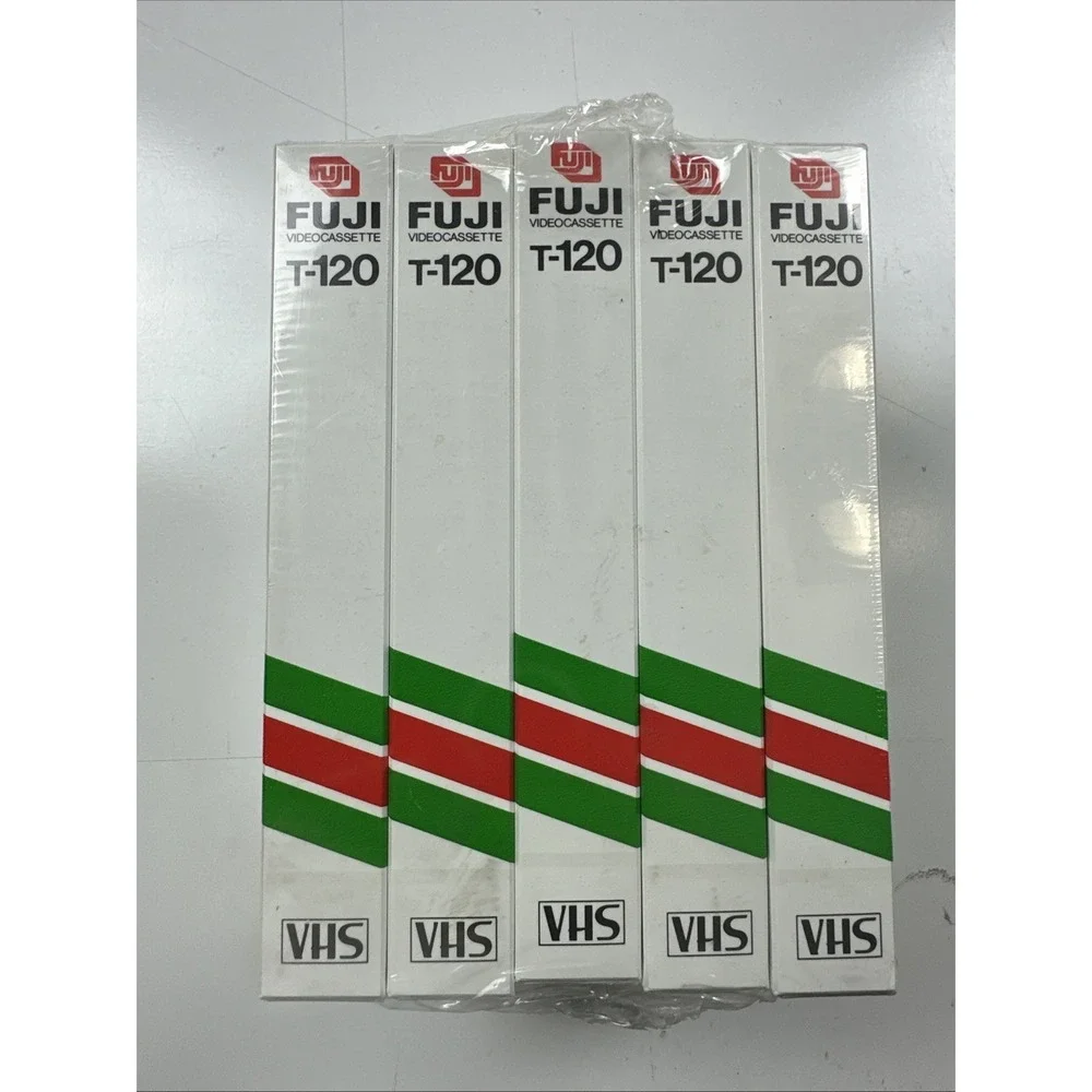 Fuji Videocassette VHS T-120 New Factory-sealed VHS Tapes Blank Beridox 246m